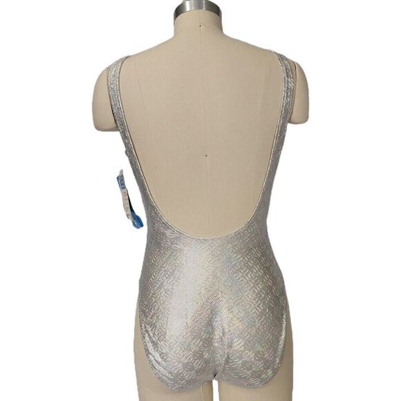 Vintage Metallic One Piece Swimsuit Size S 12 NWT Beach Native Shimmer - Picture 5 of 10